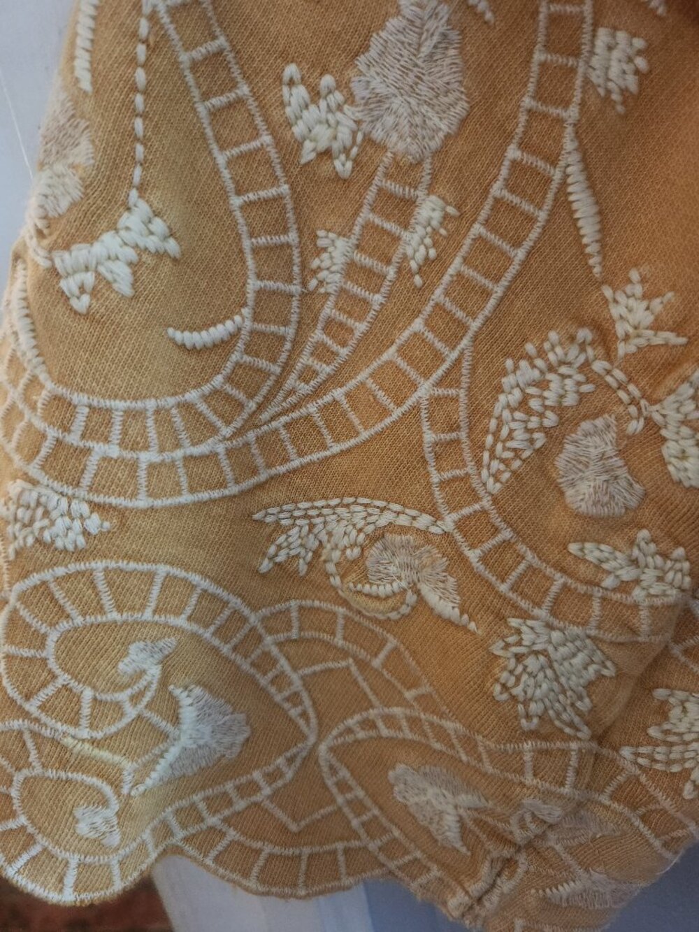 Bohera Mustard Yellow Embroidered Sweatshirt - Picture 2 of 4